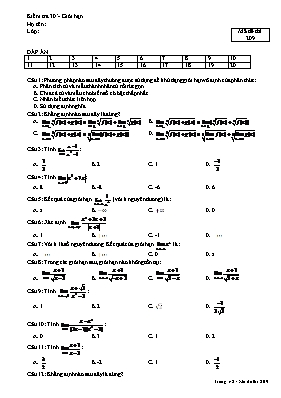 Kiểm tra 30- Giới hạn